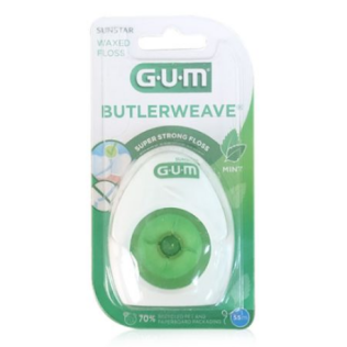 GUM ButlerWeave Seda Dental Con Cera Mentolada 1855, 55m