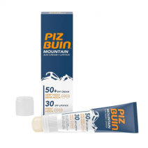 Pizbuin Mountain Crema Solar FPS 50+ + Stick Labial FPS 30 Pack Solar