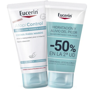 Eucerin DUPLO Crema de Manos Atopic Control, 2X75 ml