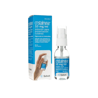 CRISTALMINA 10 MG/ML SOLUCION PARA PULVERIZACION CUTANEA 1 FRASCO 25 ML