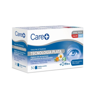 Care+ Toallitas Higienicas Oftalmicas Tecnologia Plata 30 monodosis esteriles