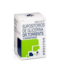 SUPOSITORIOS GLICERINA DR TORRENTS ADULTOS 3.27 G 12 SUPOSITORIOS