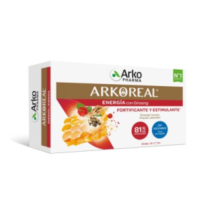 Arkoreal Jalea Real 500mg Fresca + Ginseng 20 ampollas