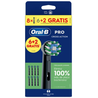 Oral B Cepillo Dental Recambio Cross Action 3 6 Cabezales negro