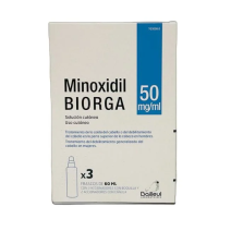 MINOXIDIL BIORGA 50 MG/ML SOLUCION CUTANEA 3 FRASCOS 60 ML