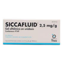 SICCAFLUID 2.5 MG/G GEL OFTALMICO 60 MONODOSIS 0.5 G