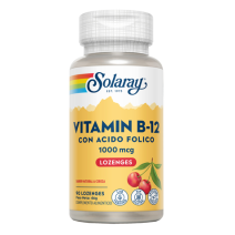 Solaray Vitamin B12 con ácido fólico 1000 mcg- 90 comprimidos sublinguales