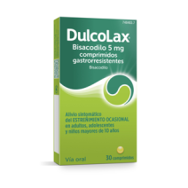 DULCOLAXO BISACODILO 5 MG 30 COMPRIMIDOS GASTRORRESISTENTES.