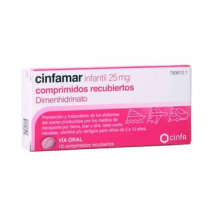 CINFAMAR INFANTIL 25 MG 10 COMPRIMIDOS