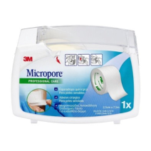 Esparadrapo Micropore Blanco Papel Portarrollos 7.5X2.5 cm