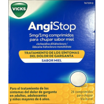 ANGISTOP 5 MG/1 MG 24 COMPRIMIDOS PARA CHUPAR SABOR MIEL