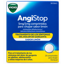 ANGISTOP 5 MG/1 MG 24 COMPRIMIDOS PARA CHUPAR SABOR LIMON