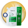 Recarga Dercos Champu Anticaspa Ds Cabello Normal a Graso 1 Bolsa 390 ml con textura de fondo y sello dermatológico