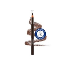 Lapiz de  Ojos Marron Toleriane de La Roche Posay con textura de fondo y sello dermatológico