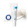 Bálsamo reparador Cicaplast Labios, 7.5ml de La Roche Posay con textura de fondo y sello dermatologico