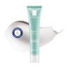 Tratamiento hidratante Hydraphase HA Intense Textura Ligera 40 ml de La Roche Posay con tecxtura de fondo y sello dermatológico