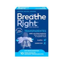Breathe Right Transparentes 10 Unidades Talla Grande