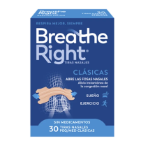 Breathe Right Clásicas Tiras ADH Nasales Pequeñas-Medianas 30 unidades