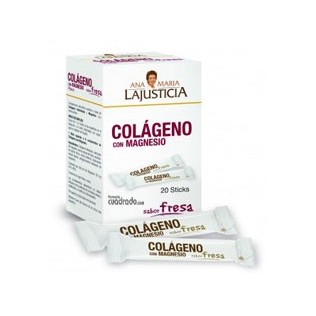 Ana Maria Lajusticia Colageno con Magnesio. 20 sticks Sabor Fresa